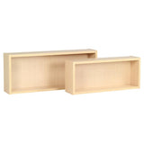 ウォールシェルフ 長方形 セット | WallBox7 E 木目 【SET】