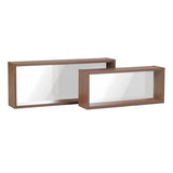 ウォールシェルフ 長方形 セット | WallBox7 H 木目 【SET】