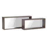 ウォールシェルフ 長方形 セット | WallBox7 H 木目 【SET】