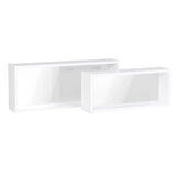 ウォールシェルフ 長方形 セット | WallBox7 H 木目 【SET】