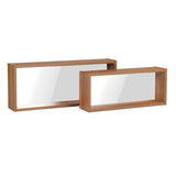 ウォールシェルフ 長方形 セット | WallBox7 H 木目 【SET】