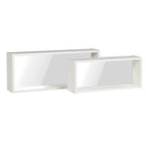 ウォールシェルフ 長方形 セット | WallBox7 H 木目 【SET】