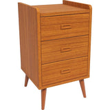 チェスト サイドチェスト ベッドサイドチェスト | aster スリムチェスト 3段 木目