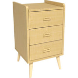 チェスト サイドチェスト ベッドサイドチェスト | aster スリムチェスト 3段 木目