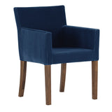 椅子 カフェ風 | JOY Sサイズ 両肘タイプ ブラウン脚 モケット生地