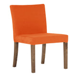 ダイニングチェア カフェ風インテリア | JOY Sサイズ 肘なしタイプ ソフィア生地 ブラウン脚