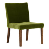 北欧 カフェチェア ダイニングソファー | JOY Mサイズ 肘なしタイプ モケット生地 ブラウン脚 1脚