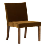 北欧 カフェチェア ダイニングソファー | JOY Mサイズ 肘なしタイプ モケット生地 ブラウン脚 1脚