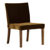 北欧 カフェチェア ダイニングソファー | JOY Mサイズ 肘なしタイプ モケット生地 ブラウン脚 1脚