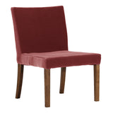 北欧 カフェチェア ダイニングソファー | JOY Mサイズ 肘なしタイプ モケット生地 ブラウン脚 1脚