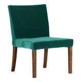 北欧 カフェチェア ダイニングソファー | JOY Mサイズ 肘なしタイプ モケット生地 ブラウン脚 1脚