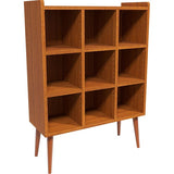 ブックラック 本棚 マガジンラック | aster 3×3ラック 木目