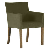 椅子 おしゃれ | JOY Sサイズ 両肘タイプ ブラウン脚 モダン生地