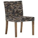 チェアー 北欧インテリア | JOY Sサイズ 肘なしタイプ 迷彩生地 ブラウン脚