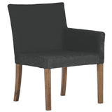 カフェチェア カフェチェアー | JOY Mサイズ 左肘タイプ モダン生地 ブラウン脚 1脚