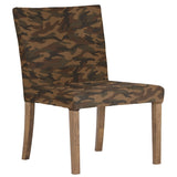 イス レストランチェアー 食卓椅子 | JOY Mサイズ 肘なしタイプ 迷彩 ブラウン脚 1脚