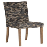 イス レストランチェアー 食卓椅子 | JOY Mサイズ 肘なしタイプ 迷彩 ブラウン脚 1脚