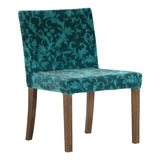 チェア ダイニングチェア カフェ風 | JOY 1P Sサイズ 肘なしブラウン脚 モケットミカエル柄