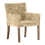 チェア ダイニングチェアー おしゃれ | JOY 1P Mサイズ 両肘ブラウン脚 モケットミカエル柄