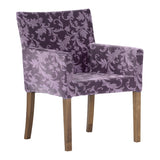 チェア ダイニングチェアー おしゃれ | JOY 1P Mサイズ 両肘ブラウン脚 モケットミカエル柄