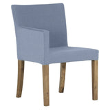 チェア イス ダイニング | JOY 1P Sサイズ右肘 ブラウン脚 デニム