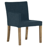 チェア イス ダイニング | JOY 1P Sサイズ右肘 ブラウン脚 デニム