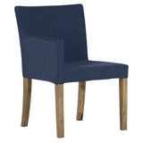 チェア イス ダイニング | JOY 1P Sサイズ右肘 ブラウン脚 デニム