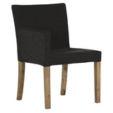 チェア イス ダイニング | JOY 1P Sサイズ右肘 ブラウン脚 デニム