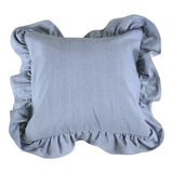 デニムクッション かわいい 日本製 | interior cushion frill three 45Fデニム【カバーのみ】
