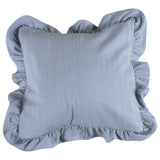 デニムクッション かわいい リビング | interior cushion frill three 60Fデニム【カバーのみ】