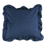 デニムクッション かわいい リビング | interior cushion frill three 60Fデニム【カバーのみ】
