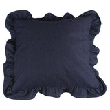 デニムクッション かわいい リビング | interior cushion frill three 60Fデニム【カバーのみ】
