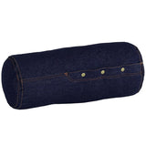 インテリアクッション 筒形 枕 | interior cushion bolster front hook 18R×40 中綿付き デニム生地