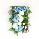 人工観葉植物 水色 アートパネル | Botanical v.class 03