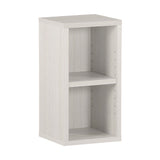 スリムラック オープン収納 ブックシェルフ | H-001 1×2/D25 木目