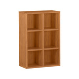 コミックラック ホワイト 省スペース | H-001 2×3/D25 木目