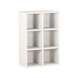 コミックラック ホワイト 省スペース | H-001 2×3/D25 木目