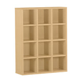 ダークブラウン 本棚 ラック | H-001 3×4/D25 木目