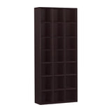 日本製 スリムラック 収納棚 | H-001 3×7/D25 木目