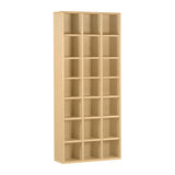 日本製 スリムラック 収納棚 | H-001 3×7/D25 木目