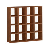 壁面収納 オープンラック ホワイト | H-001 4×4/D25 木目