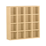 壁面収納 オープンラック ホワイト | H-001 4×4/D25 木目