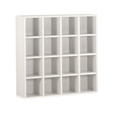 壁面収納 オープンラック ホワイト | H-001 4×4/D25 木目