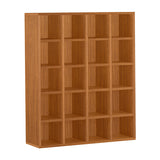 ブックシェルフ 収納 ディスプレイラック | H-001 4×5/D25 木目