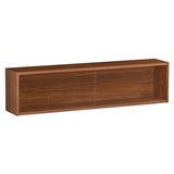 ウォールシェルフ 長方形 | WallBox7 B-1200 Glass 木目