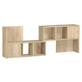 ディスプレイラック 伸縮 棚 | R+R-DX 90-2 木目