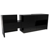 キャビネット 鏡面仕上げ タンスラック 伸縮 | C+R 120-3 black