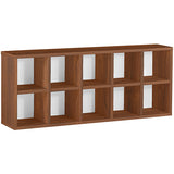 ベッドサイドラック 収納 完成品 本収納 | H-001 5×2/D25 木目