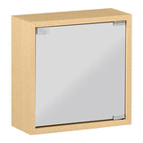 ミラーキャビネット 鏡扉 | WallBox7-DXミラー D-S 棚付き 木目