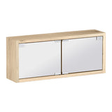 ミラーキャビネット 鏡扉 ウォールラック | WallBox7-DXミラー E-S 木目